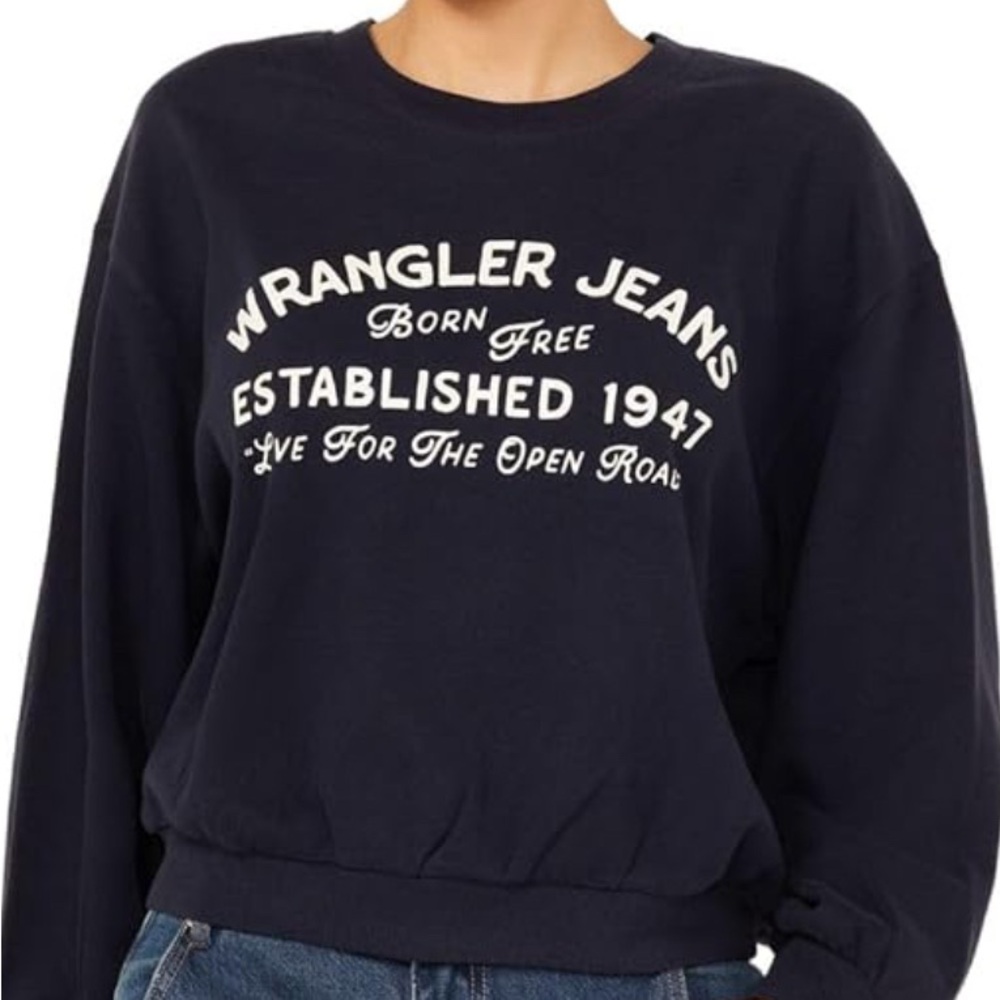 WRANGLER Established 1947 Womens Oversized Crewneck Sweatshirt